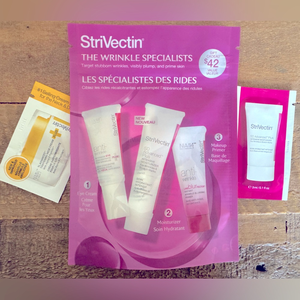 StriVectin wrinkle specialists travel/trial pack.